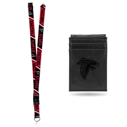 Atlanta Falcons Black Front Pocket Wallet Set