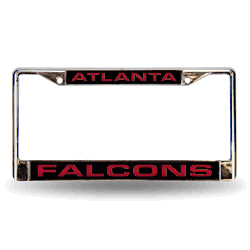 Atlanta Falcons Black Laser Chrome Frame