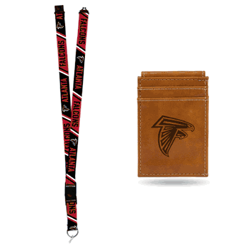 Atlanta Falcons Brown Front Pocket Wallet Set