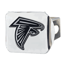 Atlanta Falcons Chrome Metal Hitch Cover with Chrome Metal 3D Emblem