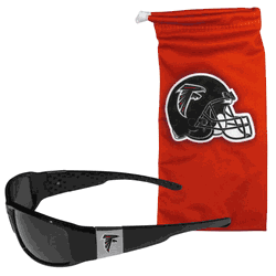 Atlanta Falcons Chrome Wrap Sunglasses and Bag