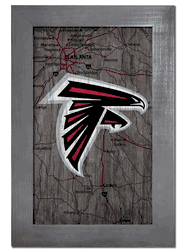 Atlanta Falcons City Map 11x19 Sign
