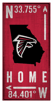 Atlanta Falcons Coordinate 6x12 Sign