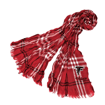 Atlanta Falcons Crinkle Scarf Plaid Maroon/Black