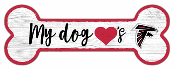 Atlanta Falcons Dog Bone 6x12 Sign