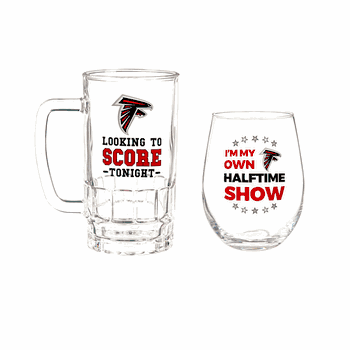 Atlanta Falcons Drink Set Boxed 17oz Stemless Wine and 16oz Tankard