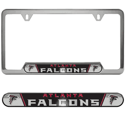 Atlanta Falcons Embossed License Plate Frame, 6.25in x 12.25in