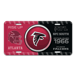 Atlanta Falcons Embossed Metal License Plate