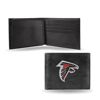 Atlanta Falcons  Embroidered Genuine Leather Billfold Wallet 3.25