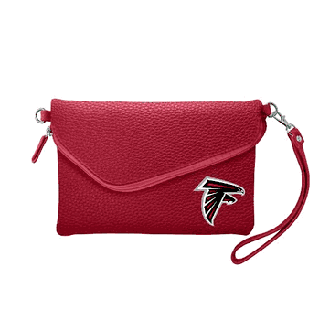 Atlanta Falcons Fold Over Crossbody Pebble Dark Red