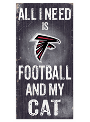 Atlanta Falcons Football and My Cat 6x12 Sign