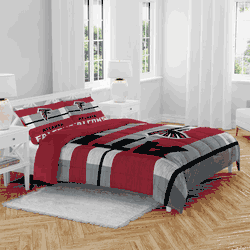 Atlanta Falcons Heather Stripe 3 PC Full/Queen Bed in a Bag
