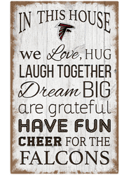Atlanta Falcons In This House 11x19 Sign