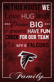 Atlanta Falcons In This House 17x26