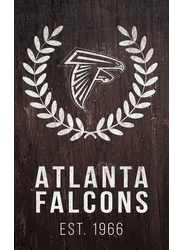 Atlanta Falcons Laurel Wreath 11x19 Sign