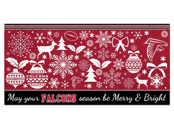 Atlanta Falcons Merry and Bright 6x12 Sign
