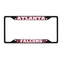 Atlanta Falcons Metal License Plate Frame Black Finish