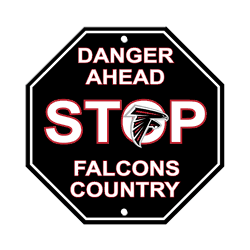 Atlanta Falcons Plastic Stop Sign