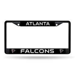 Atlanta Falcons Primary Black Chrome Frame with Plastic Inserts 12" x 6" Car/Truck Auto Accessory