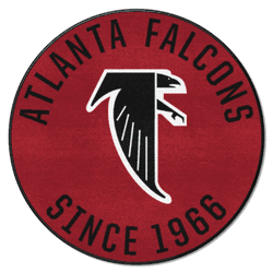 Atlanta Falcons Roundel Rug - 27in. DiameterNFL Retro Logo, Original Falcon Logo