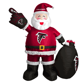 Atlanta Falcons Santa Claus Yard Inflatable