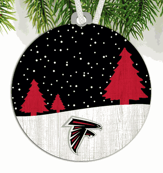 Atlanta Falcons Snow Scene Ornament