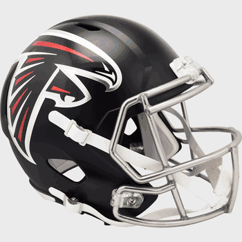Atlanta Falcons Speed Replica Full Size Football Helmet Satin Nickel Mask