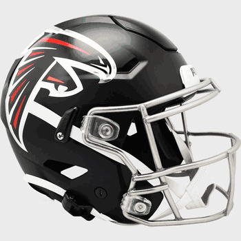 Atlanta Falcons SpeedFlex Full Size Football Helmet Satin Nickel Mask