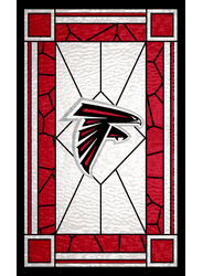 Atlanta Falcons Stained Glass 11x19 Wood Sign
