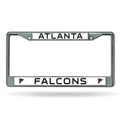 Atlanta Falcons Standard Chrome Frame with Plastic Inserts 12" x 6" Car/Truck Auto Accessory