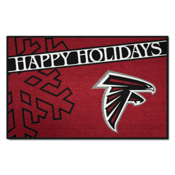 Atlanta Falcons Starter Mat Accent Rug - 19in. x 30in. Happy Holidays Starter Mat