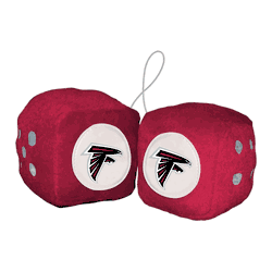 Atlanta Falcons Team Color Fuzzy Dice Dcor 3" Set