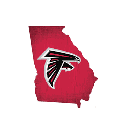 Atlanta Falcons Team Color Logo State Sign