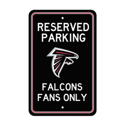 Atlanta Falcons Team Color Reserved Parking Sign Dcor 18in. X 11.5in. Lightweight