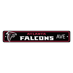 Atlanta Falcons Team Color Street Sign Dcor 4in. X 24in. Lightweight
