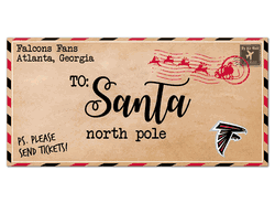Atlanta Falcons To Santa 6x12 Sign
