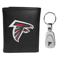 Atlanta Falcons Tri-fold Wallet & Steel Key Chain