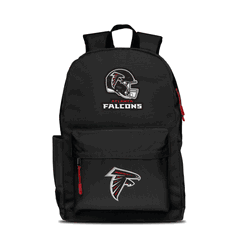 Atlanta Falcons Two-Logo Campus Backpack, Black, with Red Zipper