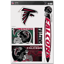 Atlanta Falcons Ultra Decal 11in x 17in Multi Logo