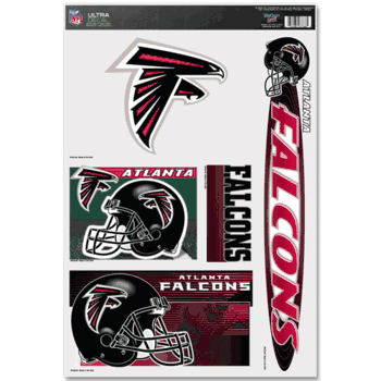 Atlanta Falcons Ultra Decal 11in x 17in Multi Logo