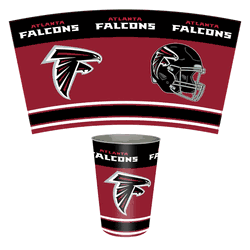 Atlanta Falcons Wastebasket 3.3 Gallon Tin
