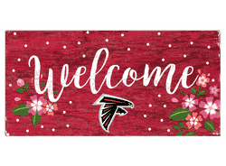 Atlanta Falcons Welcome Floral 6x12 Sign