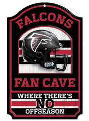 Atlanta Falcons Wood Sign - 11"x17" Fan Cave Design