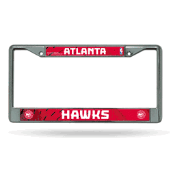 Atlanta Hawks  12" x 6" Chrome Frame With Decal Inserts