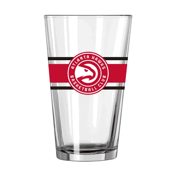 Atlanta Hawks 16oz Stripe Pint Glass