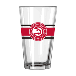 Atlanta Hawks 16oz Stripe Pint Glass