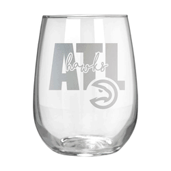 Atlanta Hawks 17oz Stemmless Wine Glass