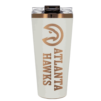 Atlanta Hawks 32oz Crme and Copper Big Slim Tumbler with Straw