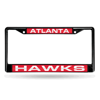 Atlanta Hawks Black Laser Chrome Frame