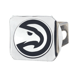 Atlanta Hawks Chrome Metal Hitch Cover with Chrome Metal 3D Emblem